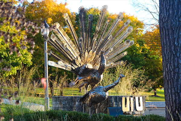 Proud Peacocks Sculpture 