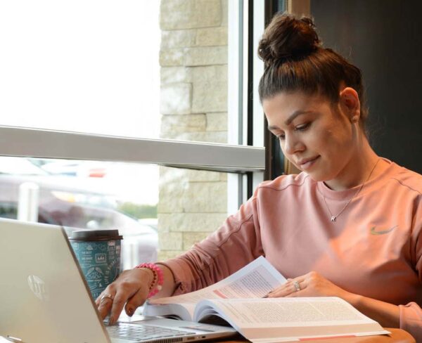 Woman working at computer