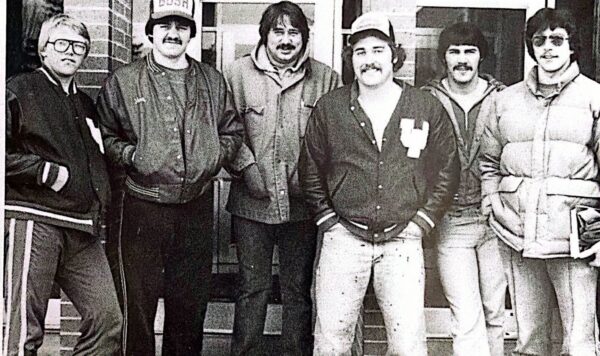 BUSH Fraternity members standing in a photo.