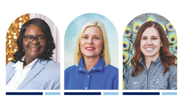 Graphic containing headshots of three women. From left-to-right: Lena Mae Johnson, Staci Kinzebach, Rachel Majewski.