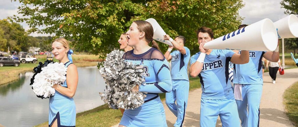 UIU Cheer team during Homecoming