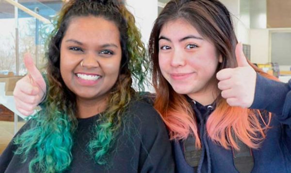 two young female students