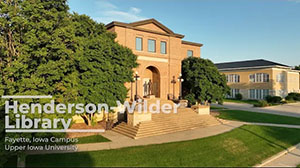Video thumbnail image featuring an exterior of Henderson-Wilder Library